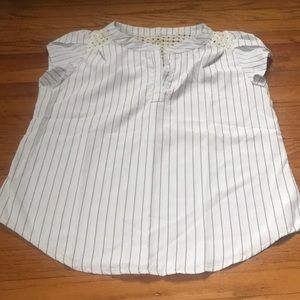 Shein pin stripe blouse